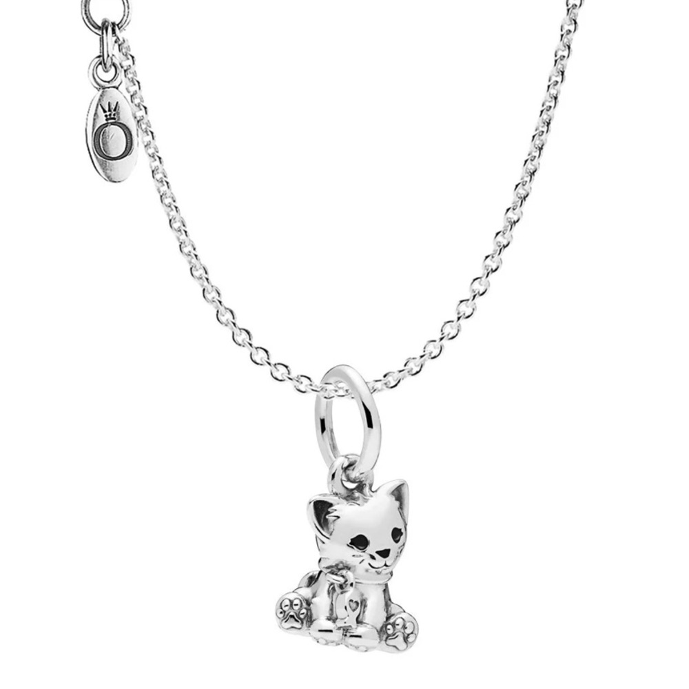 🐱 rare pandora cat necklace - Picture 2 of 2
